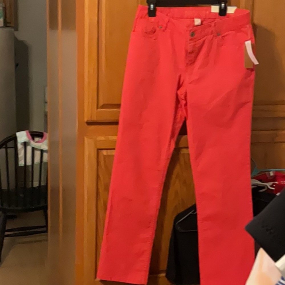 NWT ladies coral colored pants/jeans  by Sonoma size 12